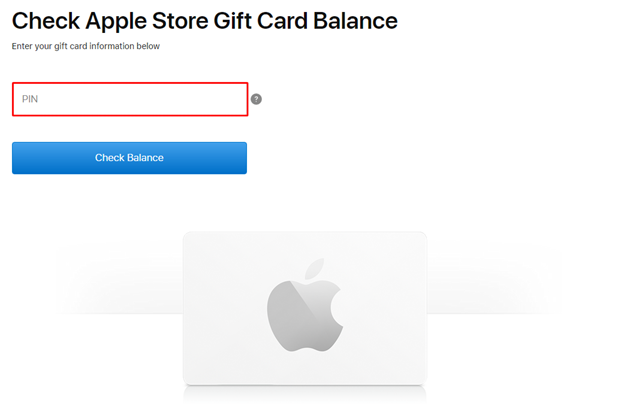 Gift Card Check Balance